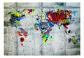 Self-adhesive Wallpaper - Map - Graffiti