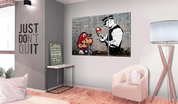 Canvas Print - Super Mario Mushroom Cop by Banksy