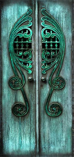 Photo wallpaper on the door - Emerald Gates
