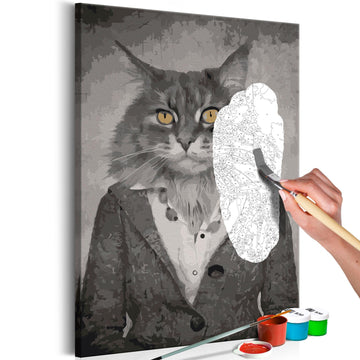DIY canvas painting - Elegant Cat