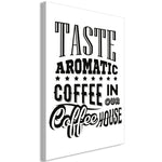 Canvas Print - Taste Aromatic Coffee in Our Coffee House (1 Part) Vertical