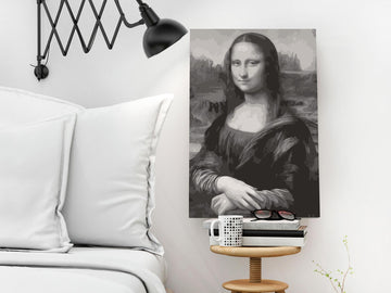 DIY canvas painting - Black and White Mona Lisa