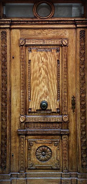 Photo wallpaper on the door - Medieval Entrance