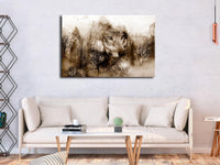 Canvas Print - Mountain Predator (1 Part) Wide Brown