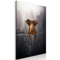 Canvas Print - Elephant in the Big City (1 Part) Vertical