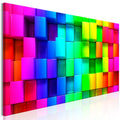 Canvas Print - Colourful Cubes (5 Parts) Narrow