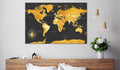 Decorative Pinboard - Golden World [Cork Map]