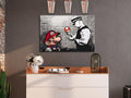 DIY canvas painting - Mario (Banksy)