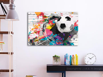 DIY canvas painting - Colourful Ball