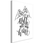 Canvas Print - With All My Heart (1 Part) Vertical