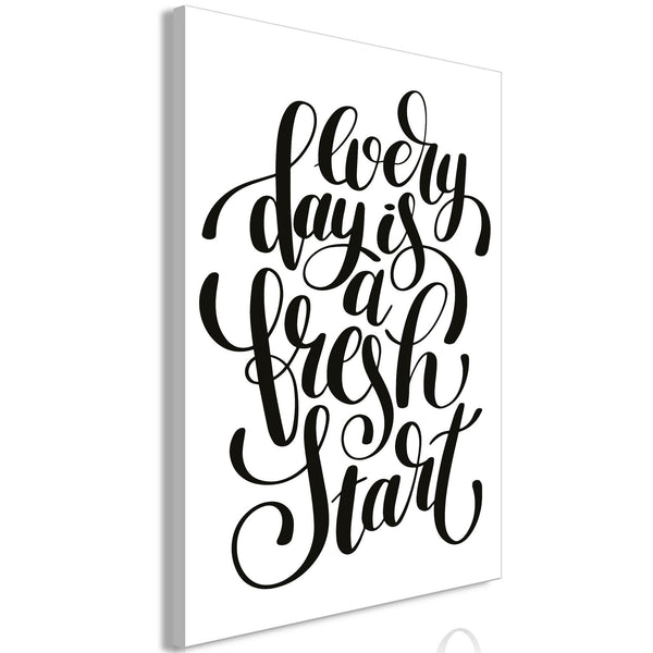 Canvas Print - Every Day Is a Fresh Start (1 Part) Vertical