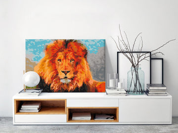 DIY canvas painting - Lion