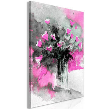 Canvas Print - Bouquet of Colours (1 Part) Vertical Pink
