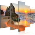 Canvas Print - Meeting at Sunset (5 Parts) Wide