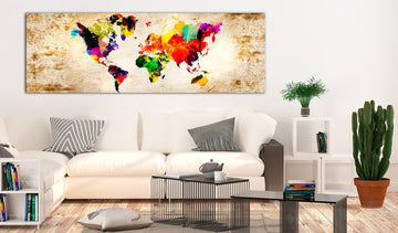 Canvas Print - World in Watercolours