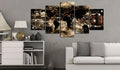 Canvas Print - Continents and stars