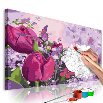 DIY canvas painting - Tulips (Meadow)