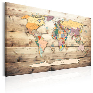 Canvas Print - World Map: Colourful Continents