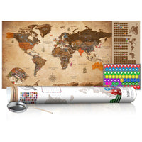 Scratch map - Vintage Map - Poster (English Edition)