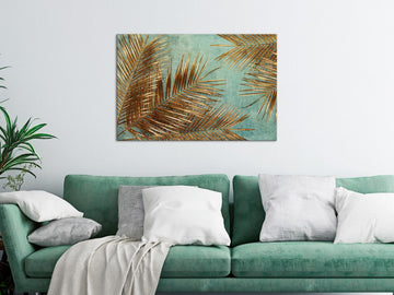 Canvas Print - Sunny Palm Trees (1 Part) Wide