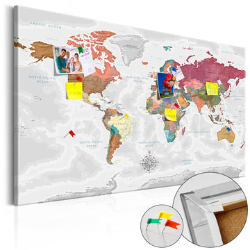 Decorative Pinboard - Travel Around the World [Cork Map]