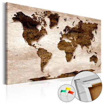 Decorative Pinboard - The Brown Earth [Cork Map]