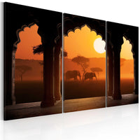 Canvas Print - The tranquillity of Africa - triptych