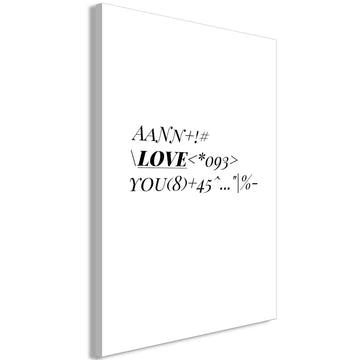 Canvas Print - Love Code (1 Part) Vertical