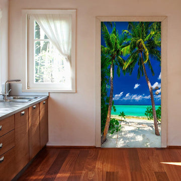 Photo wallpaper on the door - Photo wallpaper - Island, beach I