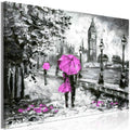 Canvas Print - Walk in London (1 Part) Wide Pink