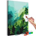 DIY canvas painting - Forest and Birds