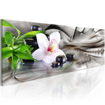 Canvas Print - Zen composition: bamboo, orchid and stones