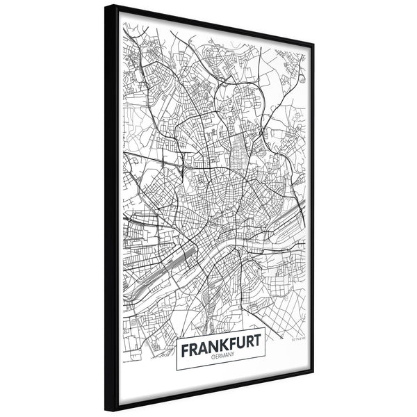 Poster - City map: Frankfurt