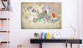 Canvas Print - Map of Europe (1 Part) Wide