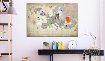 Canvas Print - Map of Europe (1 Part) Wide