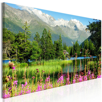 Canvas Print - Spring in the Alps (1 Part) Narrow