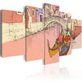 Canvas Print - Romantic gondolas - 5 pieces