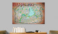 Decorative Pinboard - Hamburg [Cork Map]