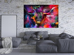 Canvas Print - Colorful Bull (1 Part) Wide