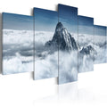 Canvas Print - A peak rising above the clouds