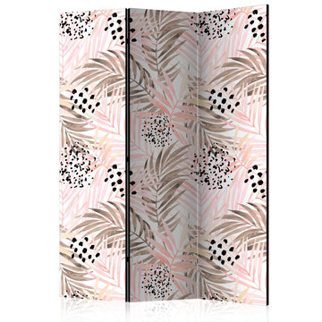 Room Divider - Pink Palm Leaves [Room Dividers]