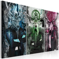 Canvas Print - Animal Trio (3 Parts) Colorful