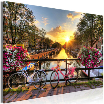 Canvas Print - Bicycle City (1 Part) Wide