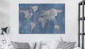Decorative Pinboard - Sapphire Planet [Cork Map]