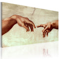 Handmade painting - The creation of Adam: fragment of painting
