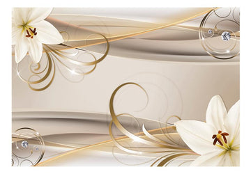 Wallpaper - Lilies and The Gold Spirals