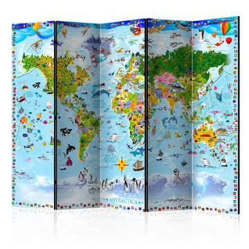 Room Divider - World Map for Kids II [Room Dividers]
