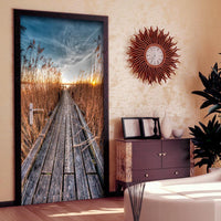 Photo wallpaper on the door - Photo wallpaper - Pier on the lake I