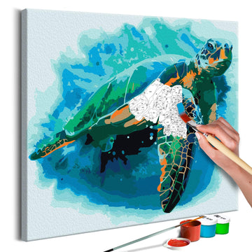 DIY canvas painting - Turtle