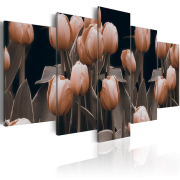 Canvas Print - Tulips in sepia